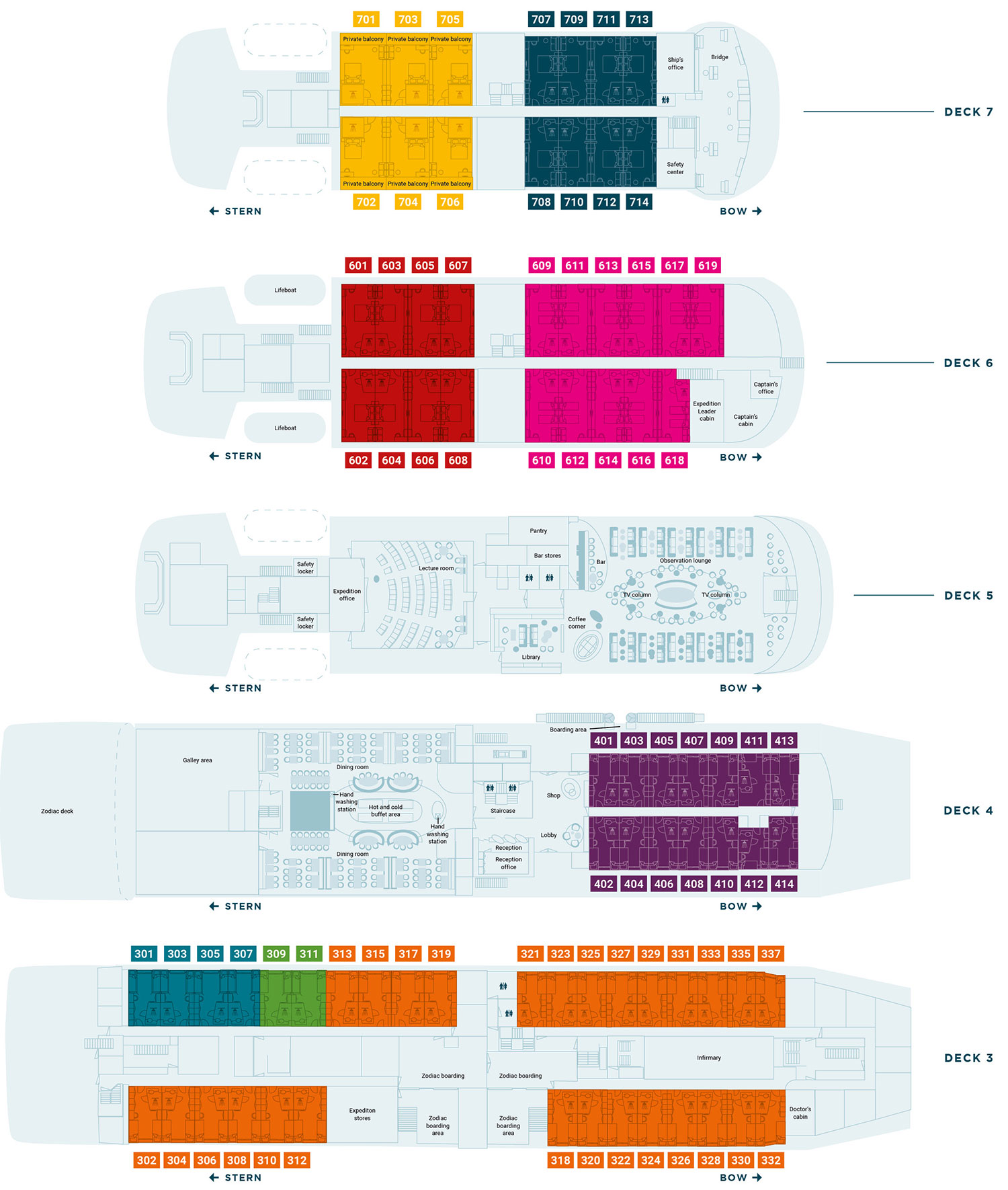 Deckplan MS Plancius